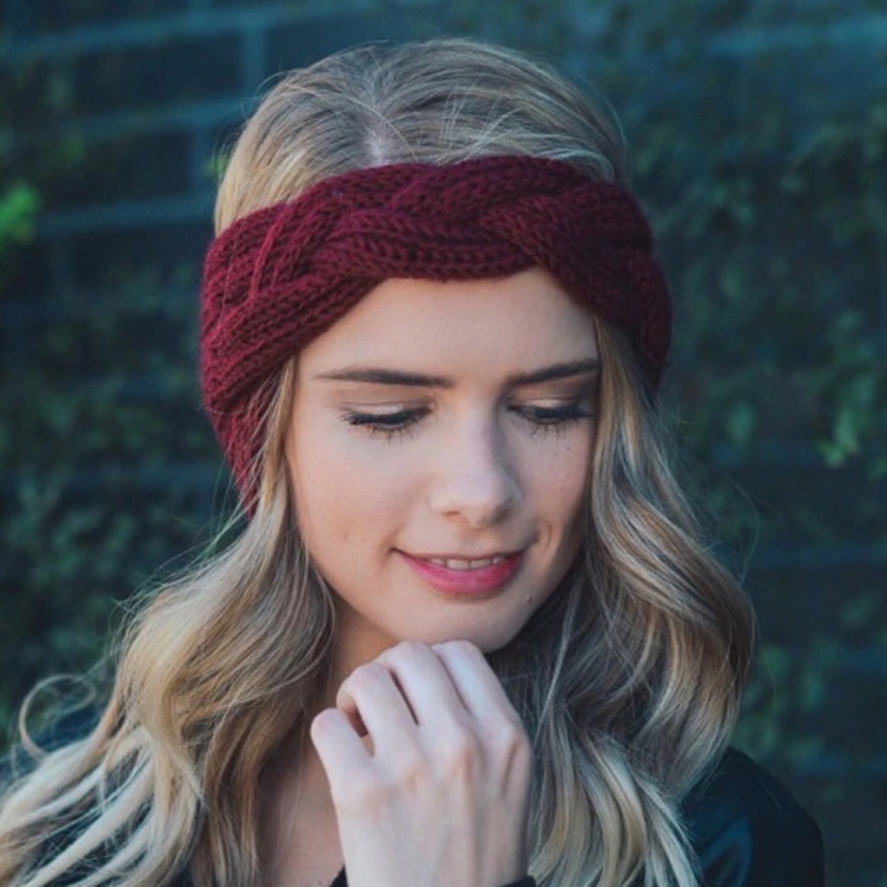 Red Wine Knitted Head Band